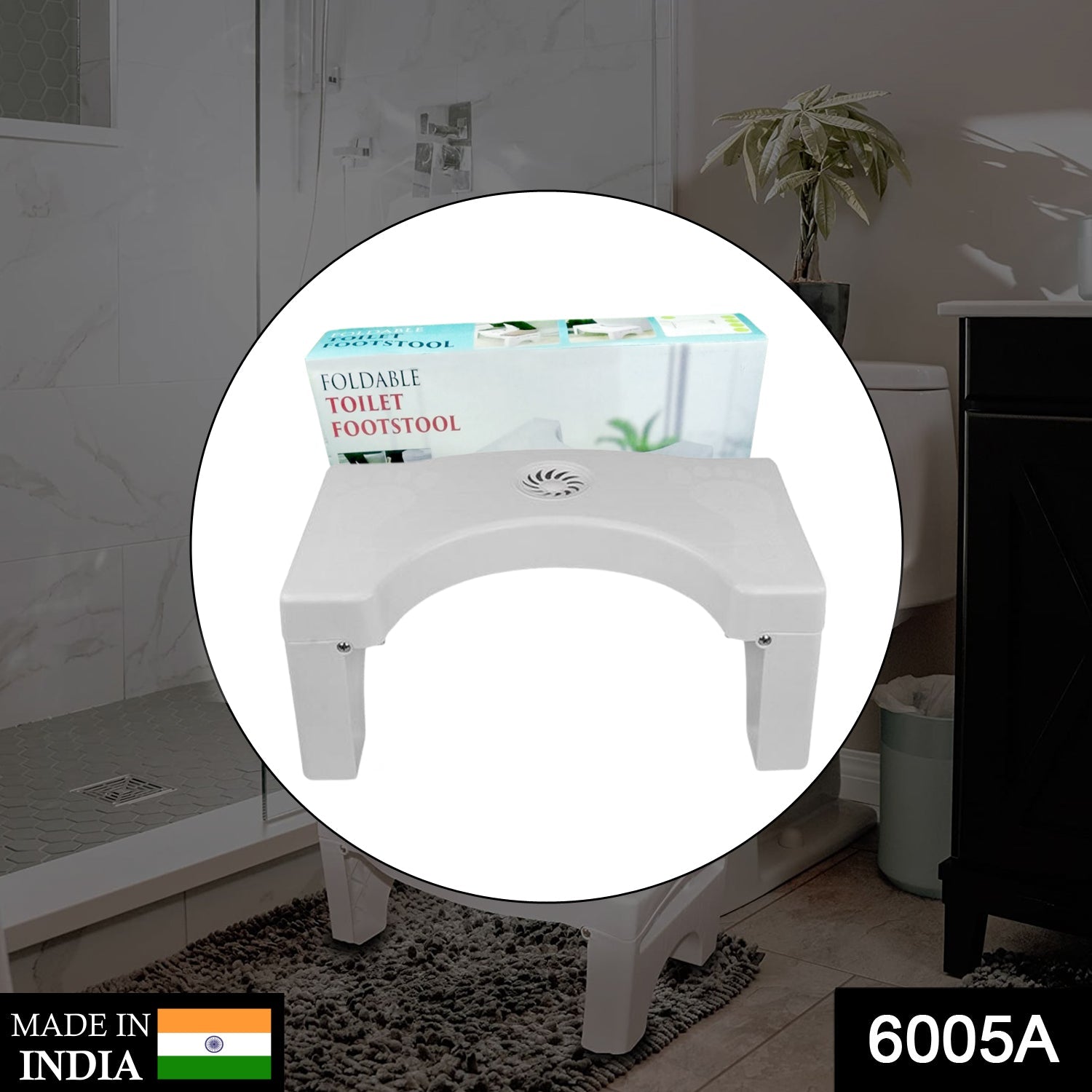 6005a Plastic Non-slip Folding Toilet Squat Stool - White Color 6005a Plastic Non-slip Folding Toilet Squat Stool - White Color